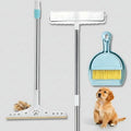 3 Pcs Pet Hair Removal Tool Adjustable Carpet rake & Lint Roller & Dustpan | 55'' Adjustable Long Handle Carpet Rake Large Lint Roller & Dustpan Pet Hair Remover for Rugs, Mats, Couch, Furniture