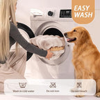 SOMAHE Plush Dog Bed Mat, Machine Washable, Large 35x27 Milky White | Machine Washable + Non-Slip Paw Bottom: plush dog mat stays fluffy and helps reduce sliding on indoor floors.