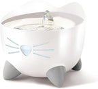 Catit PIXI Drinking Fountain, Stainless Steel | Cat Water Fountain with Triple Filter and Ergonomic Drinking Options