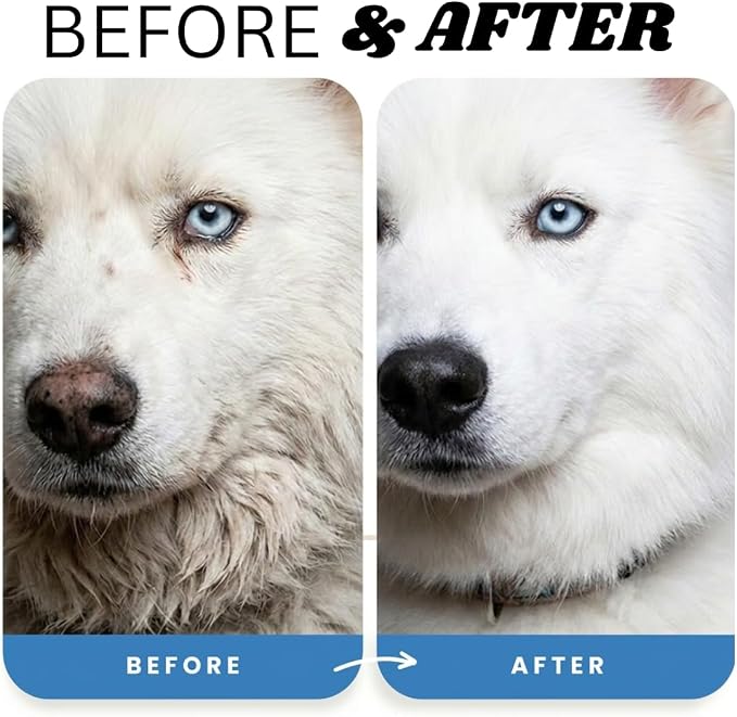 (1 Gallon) Dog Whitening Shampoo for White Dogs, Purple Dog Shampoo Whitening for Dogs White Coat, Blueberry Facial, para Perros Blancos