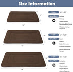 Dog Bed Soft Dog Crate Bed Pad Mat, 42 in Non Slip Bottom Washable Beds for Large Dogs, Pet Bed Mattress Kennel Pad, Dark Brown