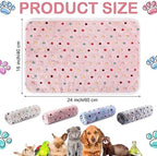 Reginary 4 Pcs Guinea Pig Fleece Cage Liners, Colorful Dot, 24 x 16 Inch - Image 2