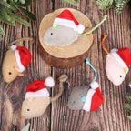 FOIMAS 6pcs Christmas Catnip Toys,Xmas Cat Toys Plush Mouse Interactive Chew Bite Toys for Cat Kitten Indoor - Image 4