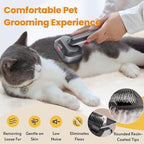Pet Grooming Kit for Dyson V7 V8 V10 V11 V15, 2-in-1Head Brush | Vacuum-attached comb catches loose fur instantly. Dual heads suit long or short coats. Gentle tips massage skin while brushin