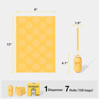 VETRESKA Dog Poop Bag Dispenser with Daisy Scented Waste Bags, 105 Counts | Leak Proof and Extra Thick Pet Waste Bags for Dog Walking and Cat Litter