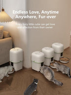 Automatic Cat Feeder with Camera - 5G WiFi Auto Cat Food Dispenser, 1080P HD Video with Night Vision, 1-15 Meals, 1-99 Portions, 2-Way Audio, Keeps Food Fresh, 4L Timed Pet Feeder Also for Dogs