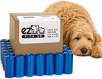 EZ Pick Up 1000 Ct Dog Waste Bags Blue 50 Rolls 1000 Poop Pet Disposal Bag | leak proof, extra large, heavy duty, puppy training, refill bags, 9"x12", poo bag, poopy clean up