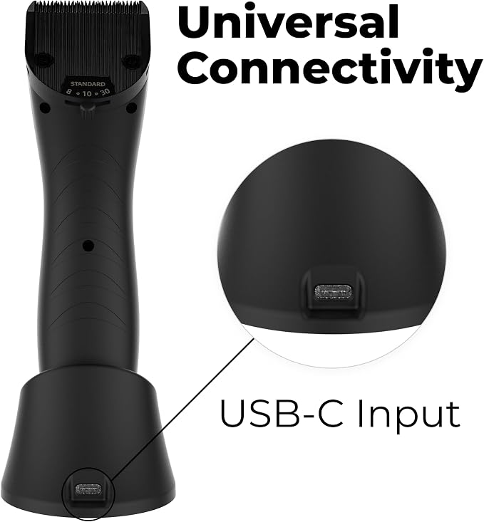 Kenchii Flash 5 Matte Black 5-in-1 Pet Grooming Clipper Digital LCD Stay-Cool Blade Precision Pet Grooming Trim, Shape, Sleek and Ergonomic Design