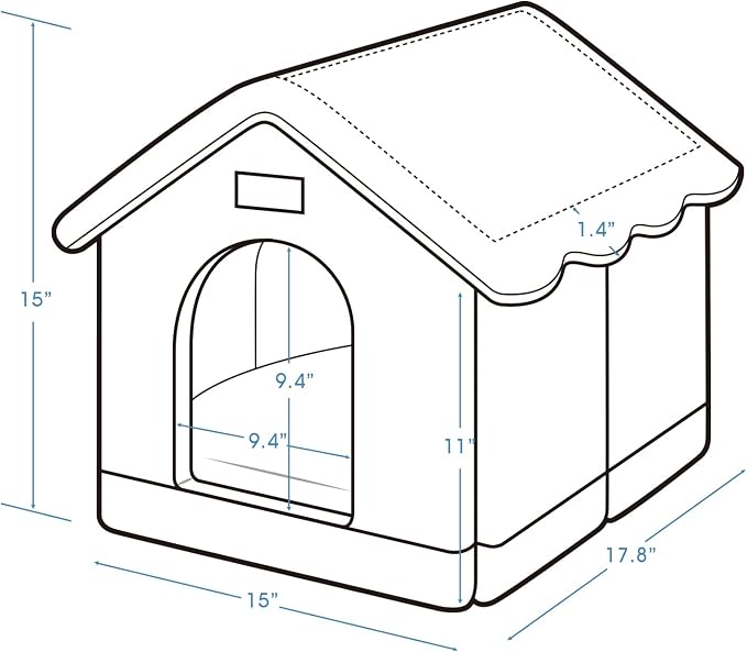 Jiupety Dog House Indoor, M Size Indoor Dog House for Medium and Small Dog, Warm Cave Sleeping Nest Bed for Cats and Dogs, Gray