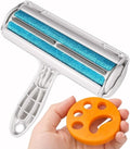 Pet Hair Remover Bundle, Reusable Lint Roller & Pet Hair Remover for Laundry Cat & Dog Fur Remover Set for Laundry Couch, Carpet Bedding & Clothes (Blue)