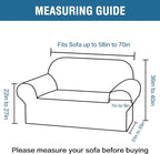 H.VERSAILTEX Stretch Loveseat Covers 1-Piece Loveseat Slipcover|Sofa Cover with Elastic Bottom, Textured Checked Jacquard Fabric(58"-70" Wide, Island Fossi)