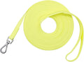 Waterproof Dog Training Leash 50FT 30FT 15FT 10FT 5FT Heavy Duty Recall Long Lead for Large Medium Small Dogs (15FT, Light Yellow)
