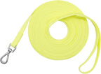 Waterproof Dog Training Leash 50FT 30FT 15FT 10FT 5FT Heavy Duty Recall Long Lead for Large Medium Small Dogs (15FT, Light Yellow)