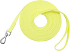 Waterproof Dog Training Leash 50FT 30FT 15FT 10FT 5FT Heavy Duty Recall Long Lead for Large Medium Small Dogs (50FT, Light Yellow)