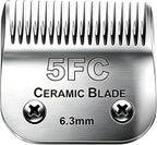 5FC Blade Dog Grooming Clipper Blades,Compatible with Andis Dog Clipper | Grooming Blade for Oster A5,Wahl KM Series Detachable Ceramic Blade & Stainless Steel Blade,Size-5 FC 1/4-Inch Cut Length