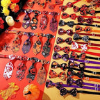 Chunful 150 Pcs Adjustable Halloween Dog Bow Ties & Pet Neckties, Ghost - Image 6