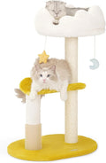 Happi N Pets Cloud Cat Tree, 31.5in Multi-Level Indoor Cat Tower with Scratching Posts, Viewing Perch, Removable & Washable Cushions, Cat Activity Tree with Dangling Toy | Removable & Washable Cat Bed, Cat Activity Tree, Cute Dangling Toys, Easy To Cle...