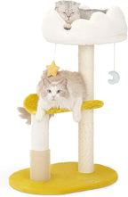 Happi N Pets Cloud Cat Tree, 31.5in Multi-Level Indoor Cat Tower with Scratching Posts, Viewing Perch, Removable & Washable Cushions, Cat Activity Tree with Dangling Toy | Removable & Washable Cat Bed, Cat Activity Tree, Cute Dangling Toys, Easy To Cle...
