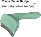 Pet Deshedding Tool with Curve Blade, Cat Grooming Brush, Tight V-shaped Teeth Shedding Comb for Cats and Dogs (Green, Small)