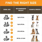 Neater Pet Brands Stainless Steel Slow Feed Bowl - Non-Tip & Non-Skid - Stops Dog Food Gulping, Bloat, Indigestion, and Rapid Eating (.75 Cup)