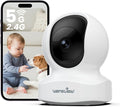 wansview Indoor/Baby/Pet Camera with Phone App, 5G&2.4G Wi-Fi, Q5 5MP White | UHD Security Camera Indoor for Monitoring Home/Baby/Cat/Dog/nanny, 2 Way Audio, 24/7 TF Card Storage(TF Card Not Included)
