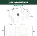 FXW Homeplus Indoor Dog Playpen, 24" H, 12 Panels, for Puppies & Small Dogs | Stress-free play, Heavy-duty, Semi-open design, Easy setup, Threshold-free gate, Expandable, Patented