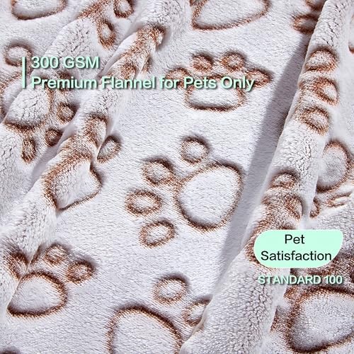 Stuffed Brown Soft Dog Blanket for French Bulldog Gifts, 32x40 inches, Premium Brown Flannel Fleece Blanket, Newborn Puppy Kitten Boy Essentials - Image 2