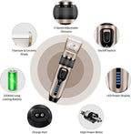 Quiet Cat Clippers & Cat Grooming Kit for Matted & Long Hair | 250Min Cordless Pet Shaver, Low Noise Pet Hair Trimmer for Grooming,2in1 Wide & Narrow Blades,4 Combs,Scissors & Glove(Gold)