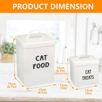 Morezi Farmhouse Cat Food Storage Container with Lid and Scoop, Pet Food Treats Holder, Sturdy Canister Tins for Kitchen Countertop, Shelf, Great Gift for Pet Owners, 5 lbs