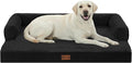 Orthopedic Washable Dog Bed for Extra Large Dogs, 45x35in, Black | Orthopedic Foam Relieves Joint Pressure, Bolsters Supports Head And Neck, Washable Cover, Non-Slip Bottom
