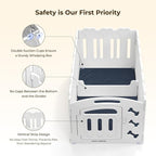 Dog Playpen with Divider & Washable Floor Pad, 6-Panel Indoor Puppy Playpen for Small Dogs & Puppies, 24" Tall Premium HDPE Panels, 60"x30"x24", Tool-Free Setup (White)
