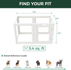 FXW AuraSpace Clear Acrylic Indoor Dog Playpen, 24" H, 6 Panels, White | Open View, Modern Home Fit, No Climbing Bars, Tool-Free Setup, For Puppies & Small Dogs
