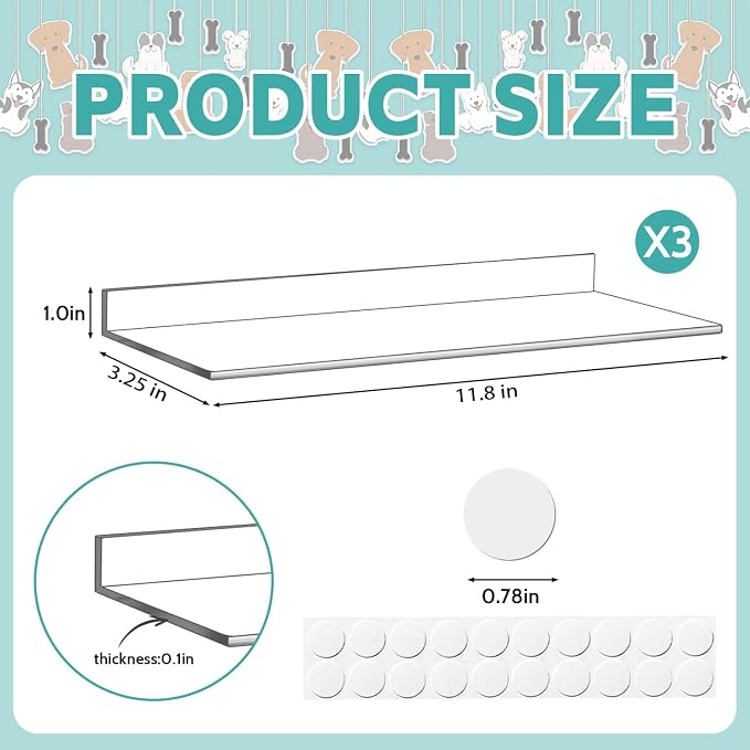 3 Pcs Window Sill Protector, Pet Window Guard,Transparent, Window Sill Cover, Protection from Dog and Cat Scratching Chewing Slobbering, Heavy Duty Scratch Shield(11.8"x3.25"x0.88")