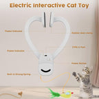 Interactive Cat Toys for Indoor Cats, Clip-On Automatic Flying Bird | USB Rechargeable Self-Play with Interchangeable Bird & Mouse Attachments for Bored Kittens and Adult Cats