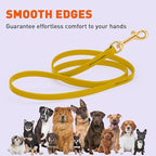 Viper Biothane K9 Working Dog Leash Waterproof Lead for Tracking Training Schutzhund Odor-Proof Long Line with Solid Brass Snap for Puppy Medium and Large Dogs 4ft, Treasure Gold