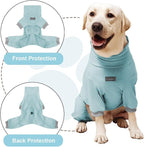 Dog Pyjamas PJS Sweater Clothes and Home Clothing Suitable for Medium to Large Breeds of Dogs, Dog Neutering Suits, Extra-Large Stretch Fabric, Four-Legged Clothes(Thin Blue, 4XL)