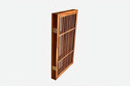 Urnporium Pet Dog Gate Freestanding, Strong Durable Folding Wooden Fence, Portable Acacia Hardwood Safety Barrier for Indoor & Outdoor Use (Brown Pet Gate, 3 Panel 30" Tall)