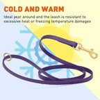 Viper Biothane K9 Working Dog Leash Waterproof Lead for Tracking Training Schutzhund Odor-Proof Long Line with Solid Brass Snap for Puppy Medium and Large Dogs 4ft, Violet Purple
