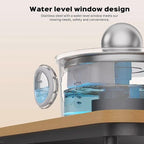 108oz/3.2L Stainless Steel Cat Water Fountain, Ultra-Quiet Pet Fountain with Water-Level Window, Dishwasher Safe, BPA-Free Automatic Water Dispenser for Cats and Dogs
