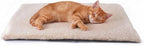 FunFurry Self Warming Cat Bed, Heating Cat Pad, Extra Soft Flannel Surface, Removable ＆ Washable, Thick Thermal Mat with Non-Slip Bottom (Ivory, 29" X 19")