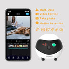Enabot EBO SE Home Robot Camera: 1080P Mobile FamilyBot Pet Companion | Whole-Home Mobility, Two-Way Talk, Night Vision, Local Storage, Auto-Recharge, Long Distance Gift for Family/Pet