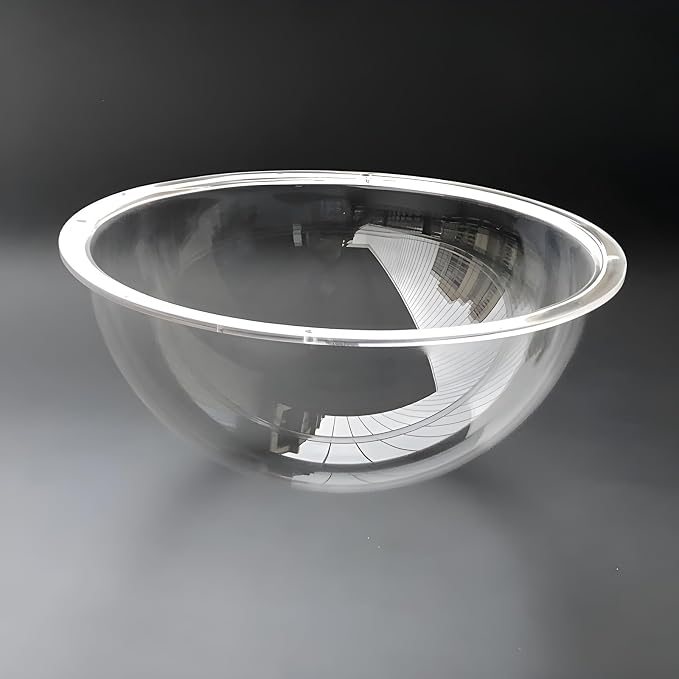 8 Inch 200mm Diameter Clear Crystal Dome Acrylic Cover, Transparent Camera Replacement Plastic Plexi Glass Lens Cap Dustproof Security Camera Dome Cover, Pet Dog Fence Window Skylight Window