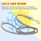 Viper Biothane K9 Working Dog Leash Waterproof Lead for Tracking Training Schutzhund Odor-Proof Long Line with Solid Brass Snap for Puppy Medium and Large Dogs 4ft, Battleship Gray