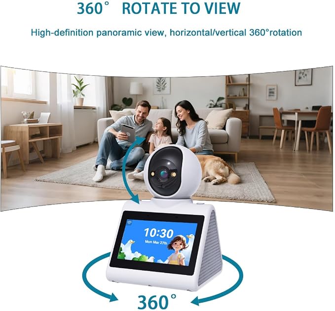 Two Way Video Camera,Dual-Band(5G/2.4G)Indoor Home Security Cameras,Baby Motion Pet Dog Camera with Phone App,Motion for Elderly/Nanny/Pet/Dog/Baby,Audio Calling Device Pan Til,Motion Detection