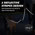 Double Handle Dog Leash with Poop Bag Holder and Car Seat Belt Buckle | Heavy Duty | Double Handle | with Poop Bag Holder | with Car Seat Belt Buckle | Reflective | Lightweight