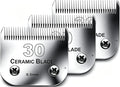 #30 Blade Dog Grooming Replacement Blades Compatible with Andis/Wahl/Oster | Dog Clippers,Detachable Ceramic Blade & Stainless Steel Blade,Size-30, 1/50-Inch Cut Length (64260),3Pack