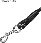 Long Dog Leash for Dog Training 20FT, Heavy Duty Dog Lead for Large Medium Small Dogs Outside Walking, Playing, Camping, or Yard, Black
