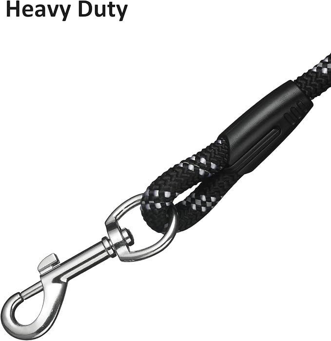 (2 Pack) Long Dog Leash for Dog Training 15FT/30FT/50FT, Dog Rope Check Cord with Reflective Thread for Large Medium Small Dogs, Dog Tie-Out Cable Lead for Hunting, Camping/Backyard