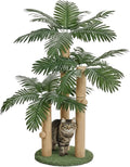 LEMONDA 31.5Inch Cat Scratching Post | Cat Scratcher Tree, Cat Scratching Posts,3 Scratching Poles,2 Interactive Dangling Balls, For Indoor Kitten & Adult Cats