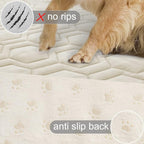 Tcksstex Waterproof and Anti-Slip Dog Bed Cover and Pet Blanket Sofa Pet Bed Mat ，car Incontinence Mattress Protectors Furniture Couch Cover for Most Cats Dogs, Pets （82x82- Ivory）